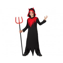 Costume Diavolo nero bambino taglia 5/6 anni Halloween 