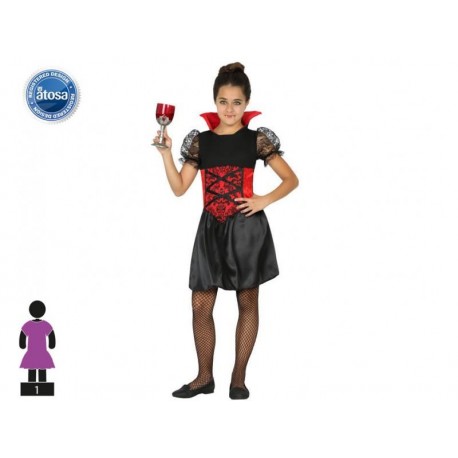 Costume vampiressa bambina vampiro Halloween