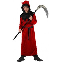 Costume diavolo rosso bambino demone taglia 5/6 anni