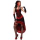 Costume cabaret burlesque donna elegante rosso taglia M/L can can 