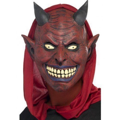 Maschera diavolo rossa da uomo Halloween