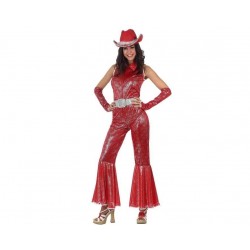 Costume cantante donna sexy rock pop star  colore rosso anni 70 