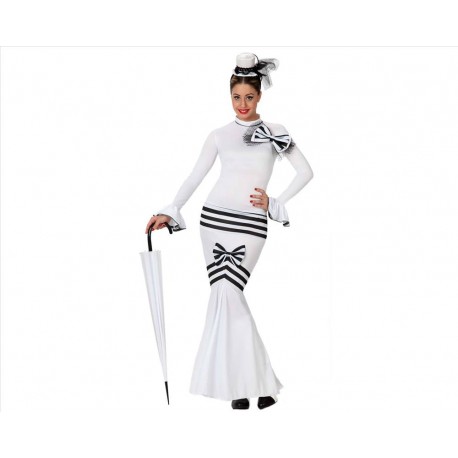 Costume dama inglese Mary Poppins taglia XL 