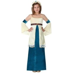 Costume dama medioevale da  bambina taglia 7/anni