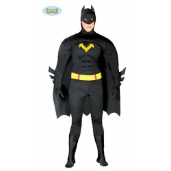 Costume super eroe Batman uomo pipistrello colore nero taglia L Guirca