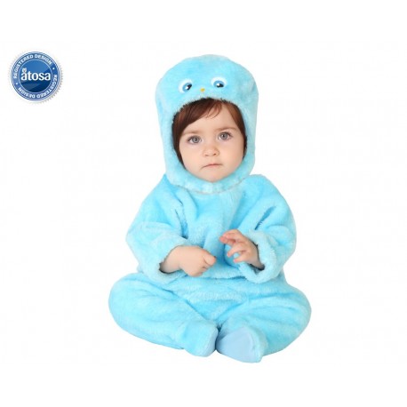 COSTUME PULCINO BAMBINO CELESTE TAGLIA 12/24 MESI CARNEVALE