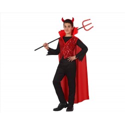 Costume diavolo bambino rosso diavoletto taglia 3/4 anni Halloween 