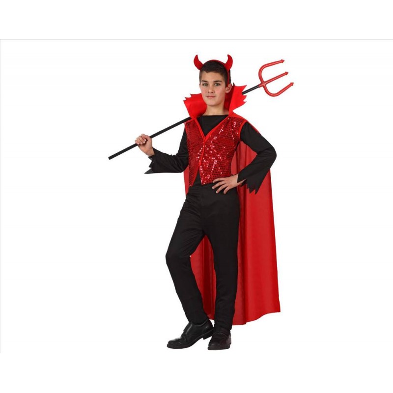 atosa costume diavolo bambino rosso diavoletto taglia 3/4 anni hallowe