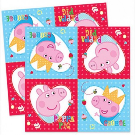 Tovaglioli Peppa Pig in carta cm 33x33  pz 16