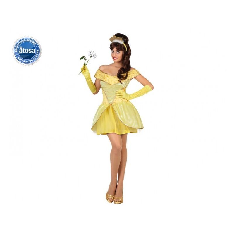 atosa costume principessa donna giallo carnevale taglia m/l 22883