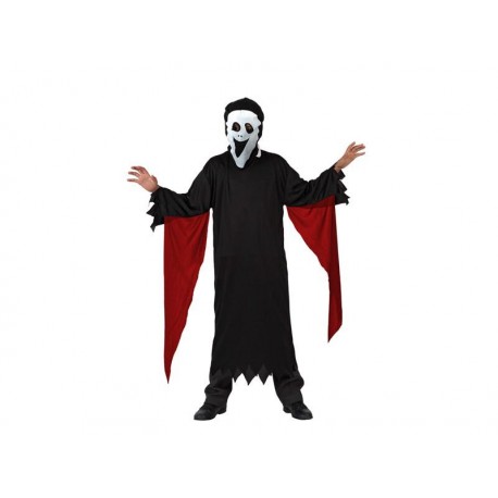Costume Fantasma Horror con maschera Bambino nero taglia 7/9 anni Halloween  