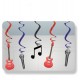 Festone rock strumenti musicali  in carta 5 pz