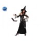 Costume strega donna vestito lungo con cappello Halloween Taglia XL
