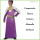 Costume Re Magio magi bambino 3/4 anni Melchiorre  presepe