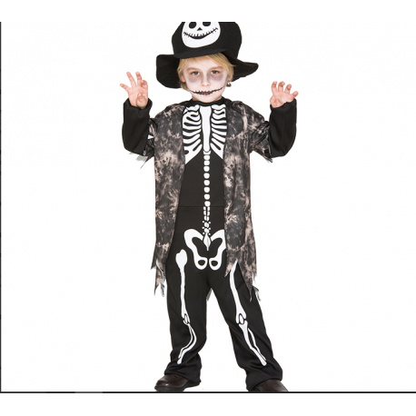 Costume scheletro bambino 7/9 anni Halloween