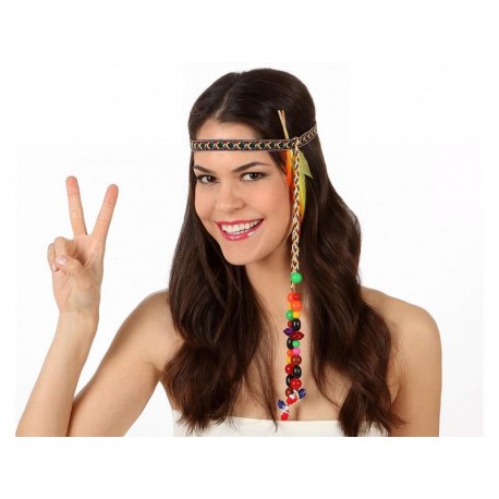 atosa fascia per cappelli hippie donna carnevale 12697
