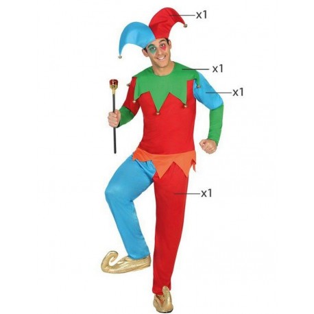 Costume Giullare Joker Uomo Carnevale