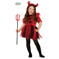 Costume Diavola Bambina abito rosso Halloween