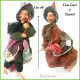 Befana musicale  suoni e luci statua con scopa cm 48
