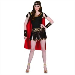 Costume gladiatrice romana donna sexy soldato tunica con mantello Carnevale