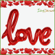Palloncino scritta Love San Valentino mylar rosso cm 102 X 64