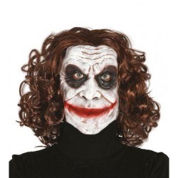 Maschera con parrucca Joker horror halloween