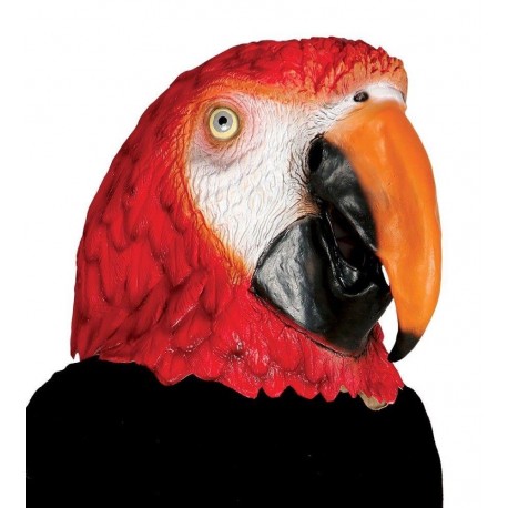 Maschera pappagallo in lattice da adulto carnevale