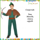 Costume Robin Hood Bambino Peter Pan vestito 
