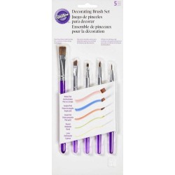 Pennelli per alimenti set 5 pezzi decorazione dolci