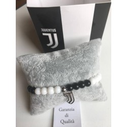 Bracciale Juventus con sfere bianche e nere