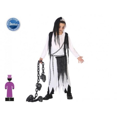 Costume fantasma bambino bianco 