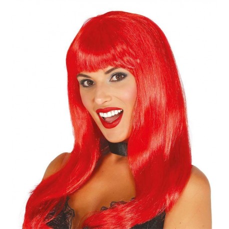 Parrucca rossa da donna lunga glamour