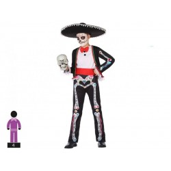 Costume scheletro messicano bambino