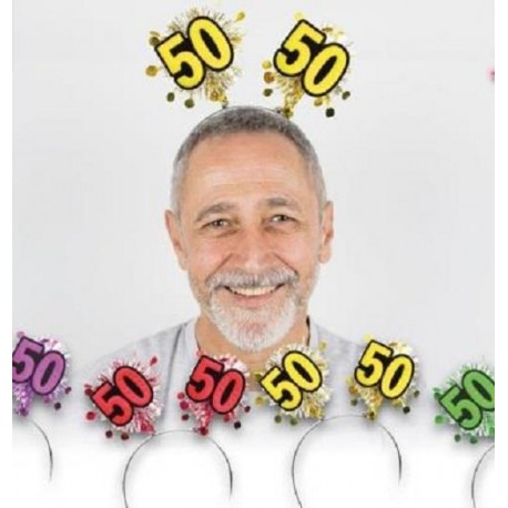 Cerchietto 50 anni gadget festa a tema 50