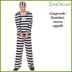 Costume carcerato uomo prigioniero