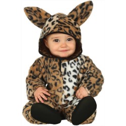 Costume leopardo neonato bambino baby vestito maculato