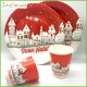 Piatti in carta Natale bicchieri natalizi coordinato