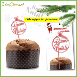 CakeTopper per  panettone Pandoro torta Buon natale
