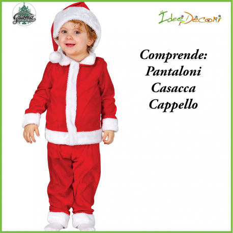 Costume da babbo natale  neonato 6/12 mesi bambino