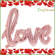 Palloncino scritta Love San Valentino mylar rosso cm 102 X 64