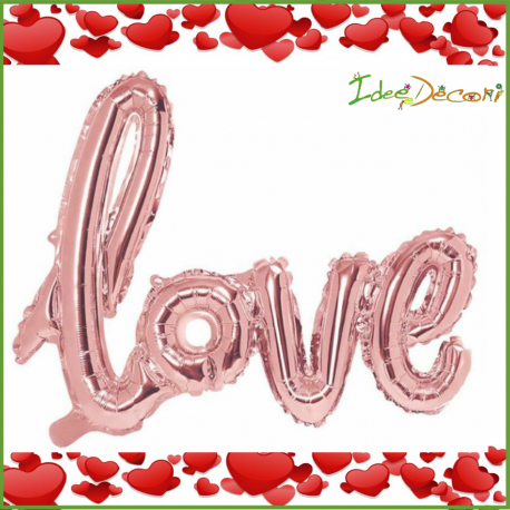 Palloncino scritta Love San Valentino mylar rosso cm 102 X 64