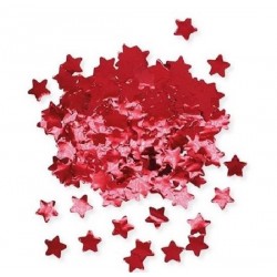 Coriandoli decorativi stelle rosse foil