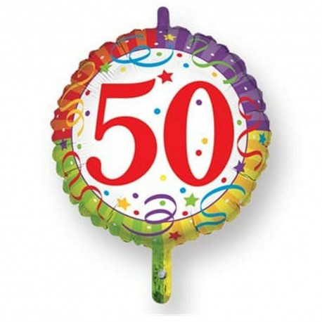 Palloncini compleanno 50 anni in mylar cm 45 addobbo decorazione festa party