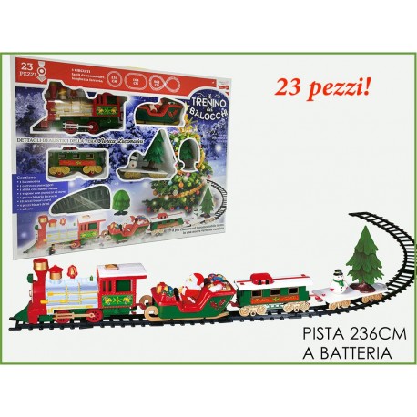 Trenino natalizio albero Natale treno con suoni e luce pista