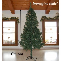Albero di Natale 180 cm verde natalizio artificiale 