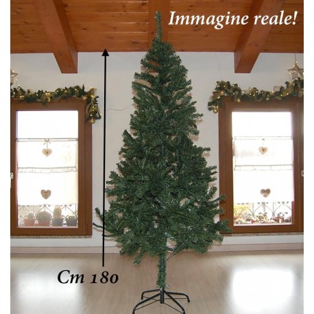 Albero di Natale 180 cm verde natalizio artificiale 