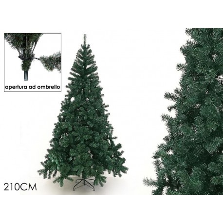 Albero di Natale 210 cm 1200 rami verde natalizio