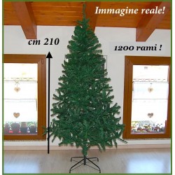 Albero di Natale 210 cm 1200 rami verde natalizio 