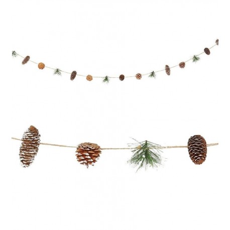 Ghirlanda natalizia con pigne decorazione natale cm 160