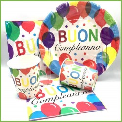 Piatti in carta colorati per compleanno bicchieri